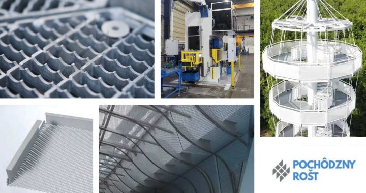 Priemyselné a servisné schody Pochozový rošt